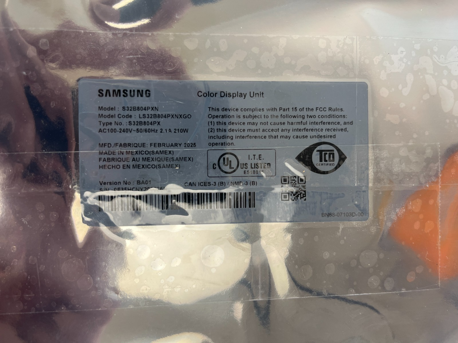 SAMSUNG LS32B804PXNXGO S32B804PXN S32B804PX MAIN BOARD PSU T-CON REPAIR KIT - Image 2