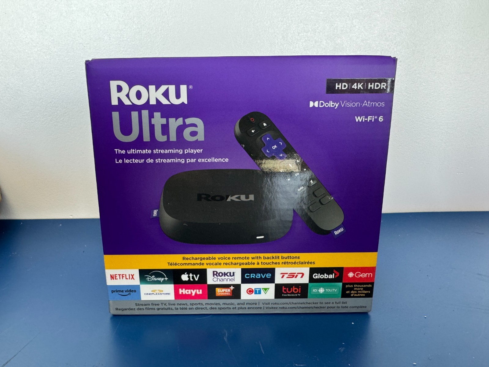 Roku 4850CA Ultra 2024 4K HDR Media Streamer with Voice Remote Pro