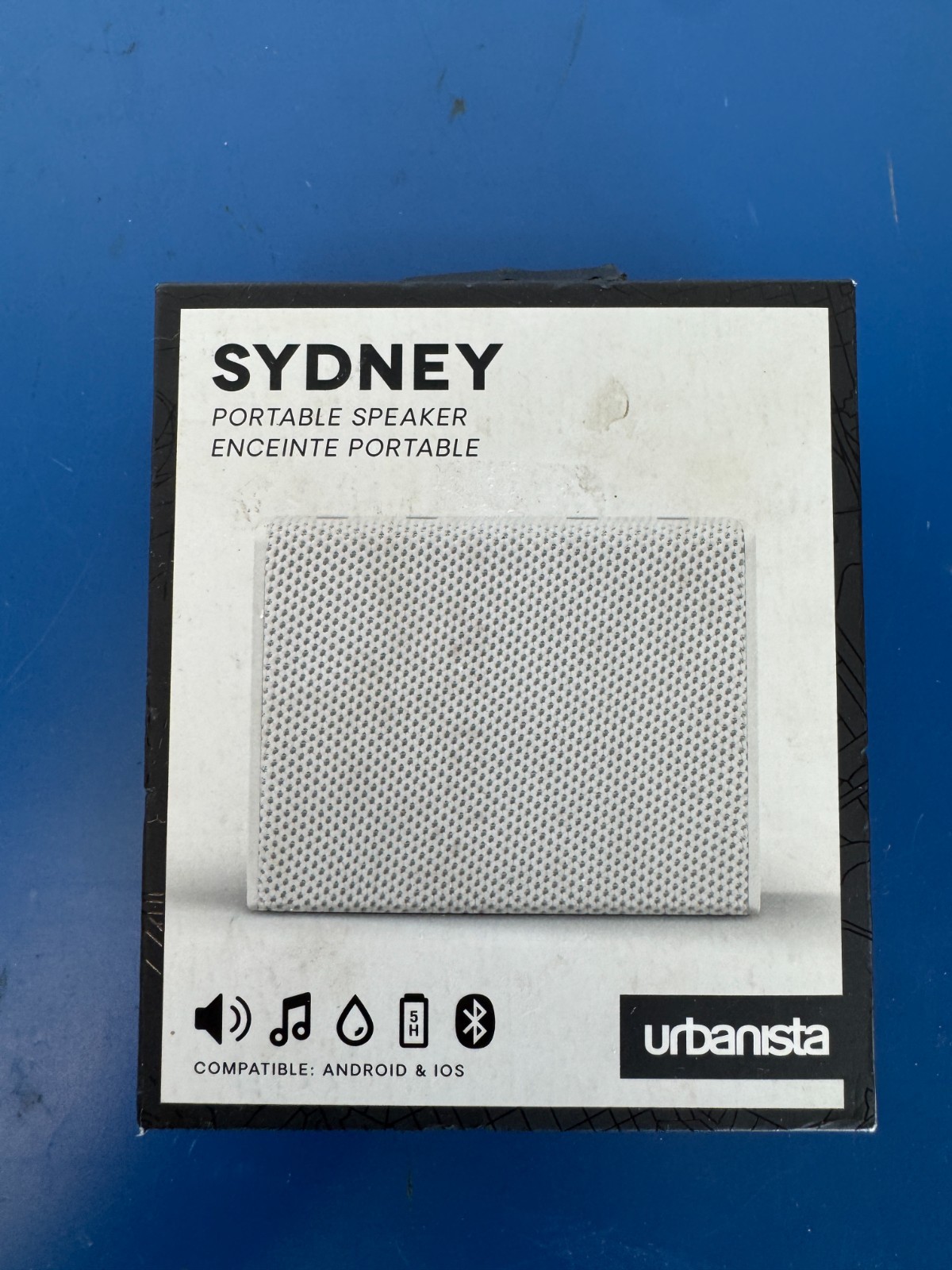 Sydney Portable Speaker - White - Bluetooth battery powered