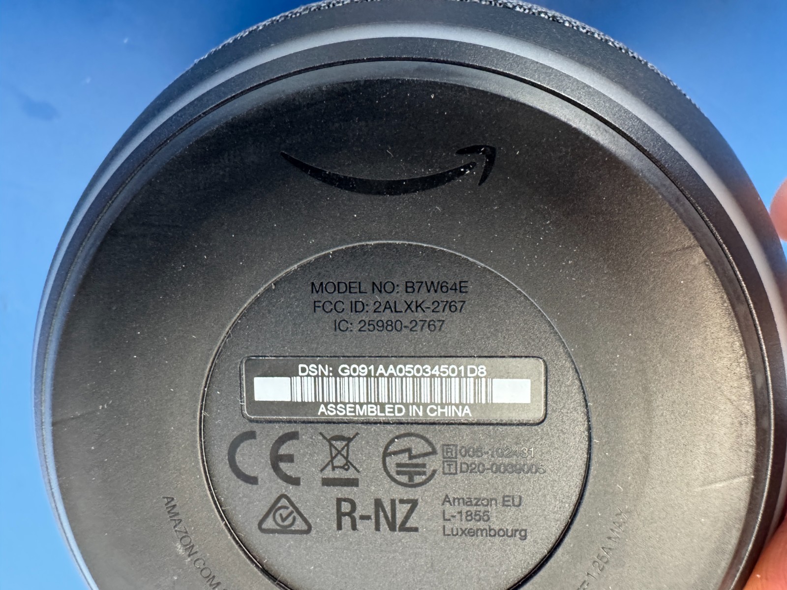 Amazon Echo Dot (4th Gen) B7W64E Smart Speaker Charcoal With Cord Tested - Image 4