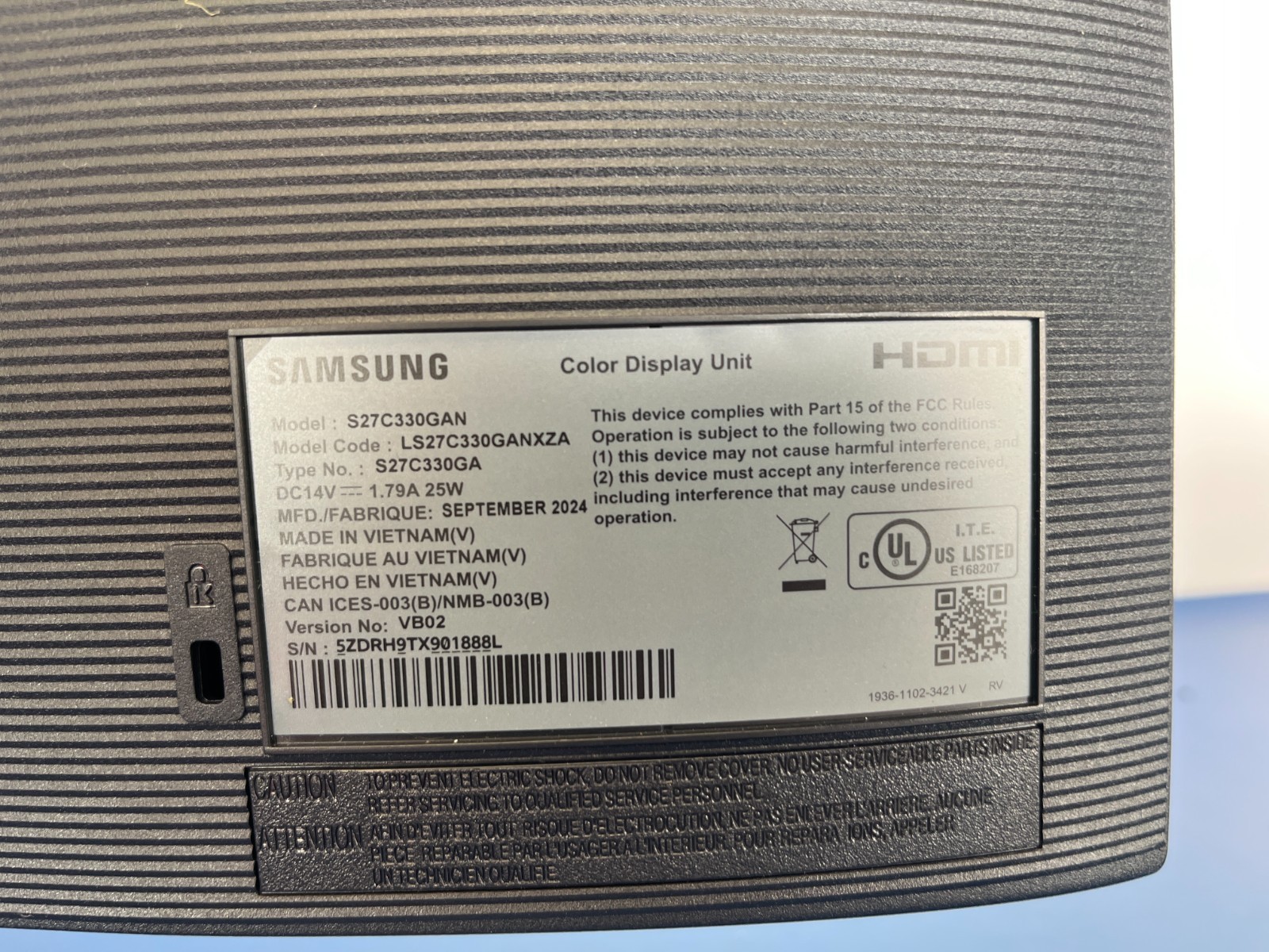 Samsung LS27C330GANXZA Monitor 27 IPS FHD LCD HDR 1920x1080 4ms 100Hz AntiGlare - Image 3