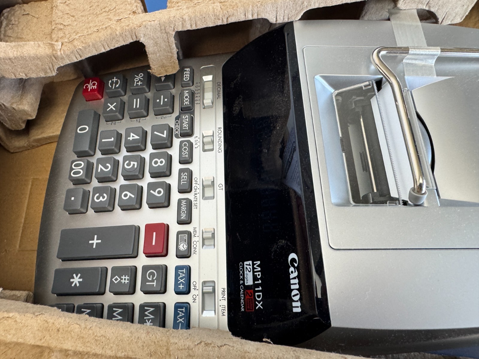 Canon MP11DX-2 Printing Calculator - Dual Color Print - Clock, Calendar, Date/Ti - Image 6