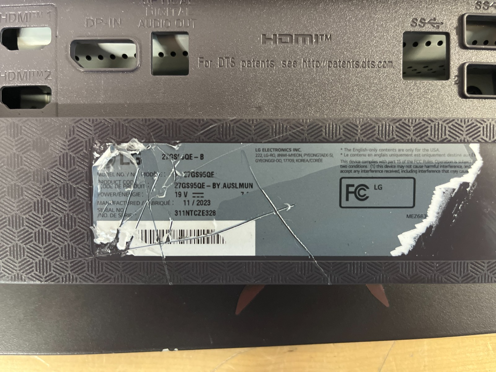 LG UltraGear OLED 27GS95QE-B MONITOR MAIN BOARD + T-CON - Image 3