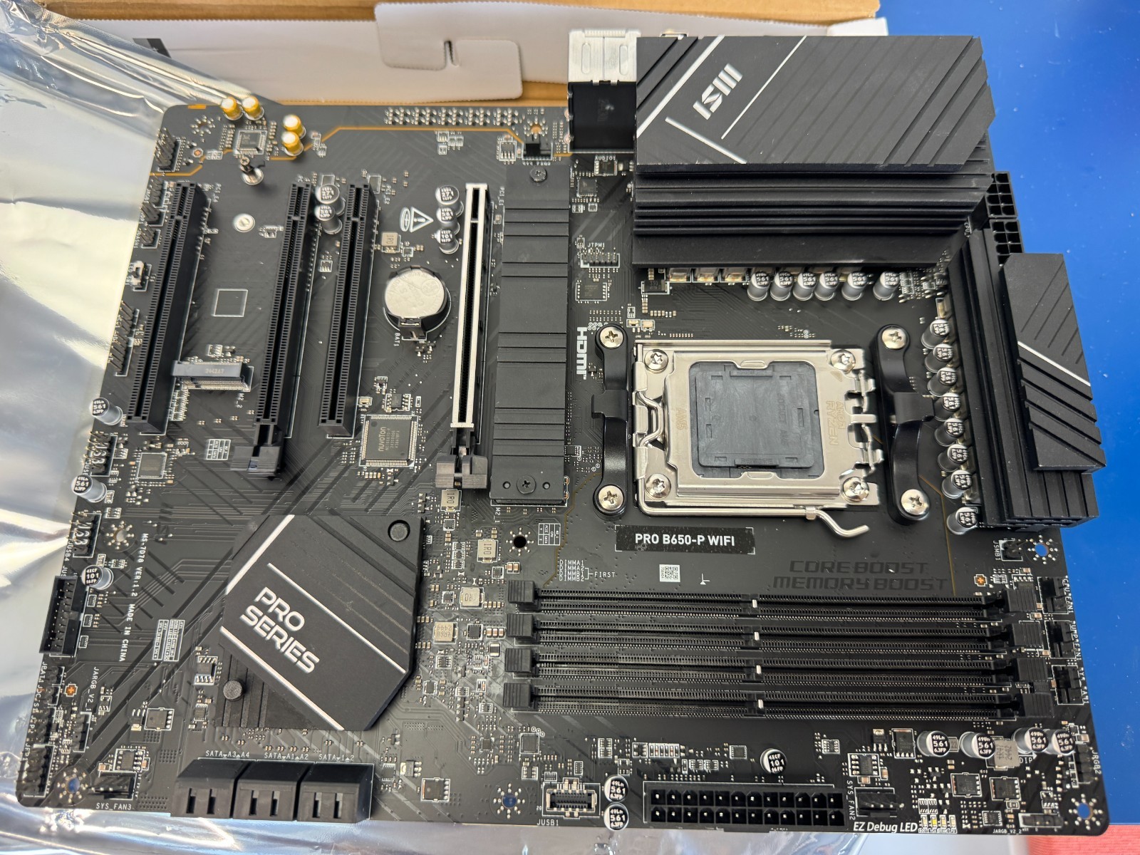 MSI PRO B650-P WIFI AM5 AMD B650 SATA 6Gb/s DDR5 Ryzen 7000 8000 9000 ATX