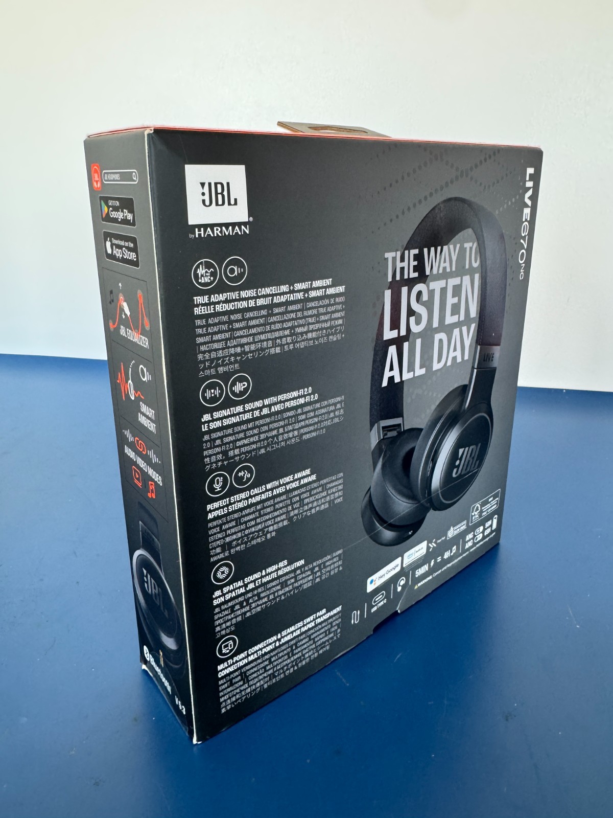 JBL Live 670NC Wireless Bluetooth On-Ear Headphones True Adaptive Noise Cancel™ - Image 3