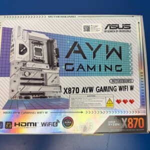 ASUS X870 AYW GAMING WIFI W AMD X870 AM5 ATX motherboard, 12+2+1 80A DrMOS power