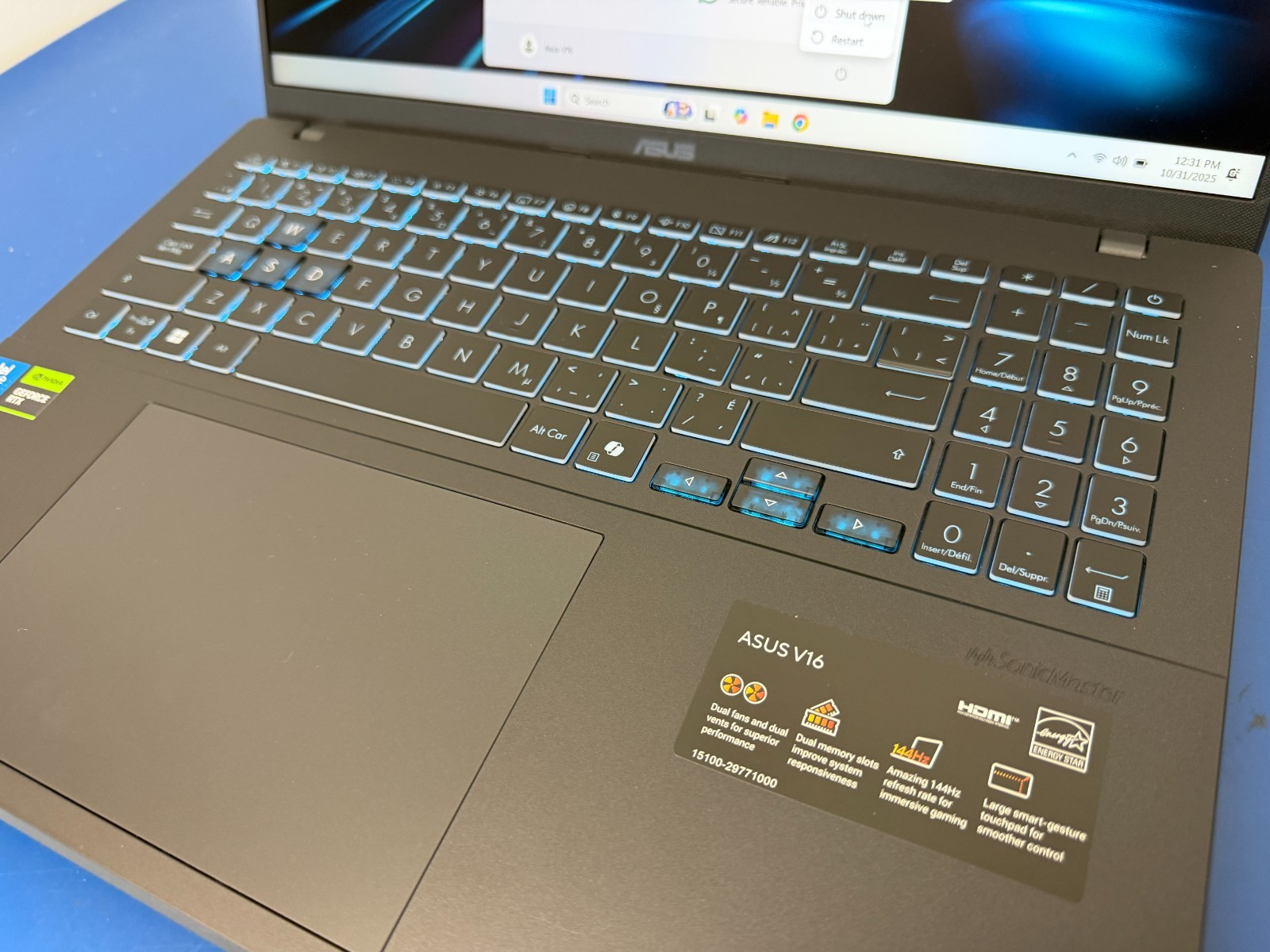 ASUS V16 16" Gaming Laptop Intel Core 5 210H/16GB RAM/512GB SSD/GeForce RTX 3050 - Image 12