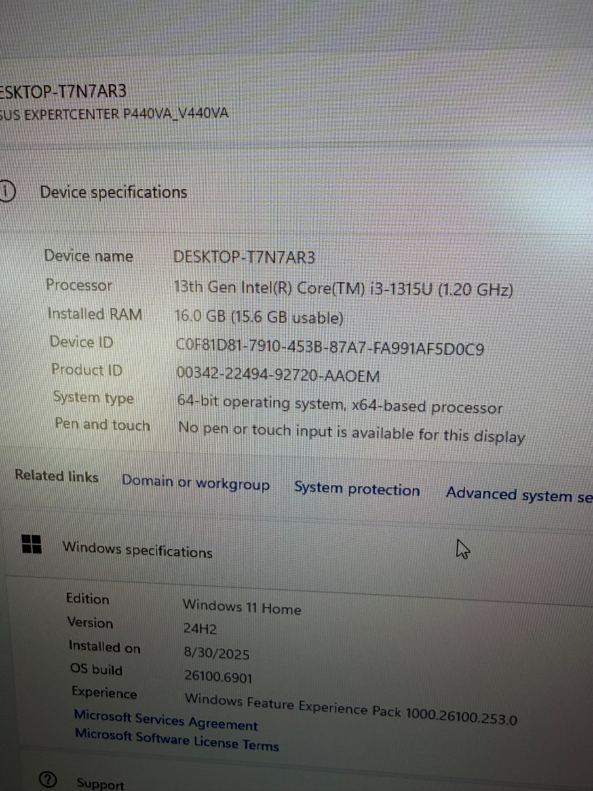ASUS V400 AiO 24" All-in-One PC Intel Core i3-1315U 16GB DDR5 512GB SSD V440VAK - Image 13