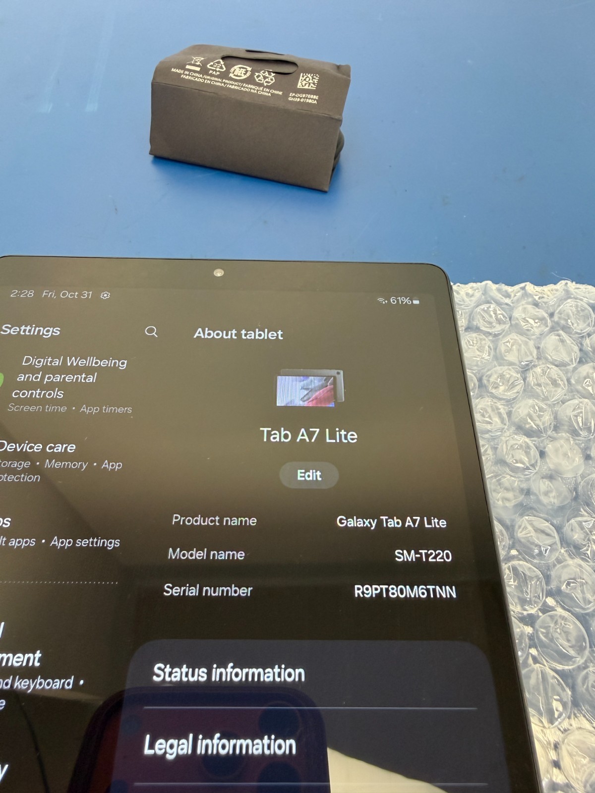 Samsung Galaxy Tab A7 Lite 32GB 8.7-inch WiFi Android Tablet Gray SM-T220 - Image 9
