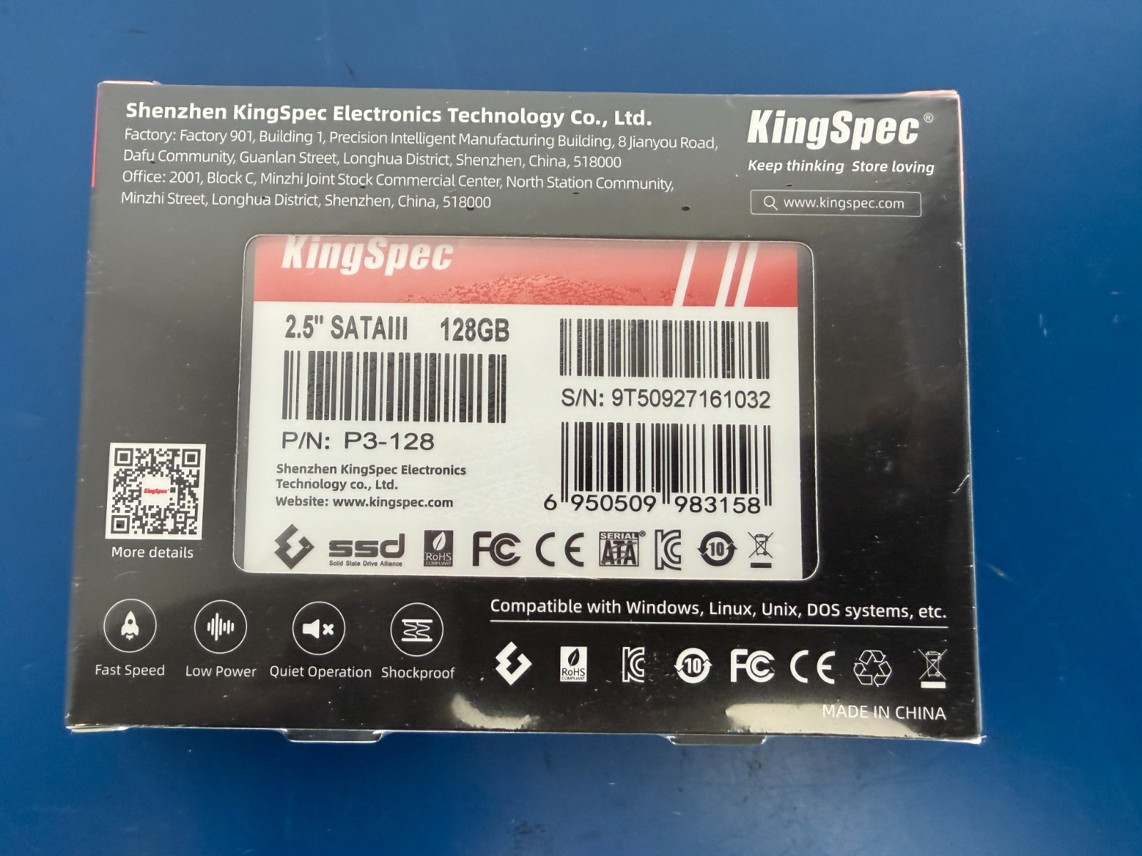 Kingspec SSD 2.5" SATA 128GB SSD P3-128 Notebook Computer Laptop AIO - Image 3