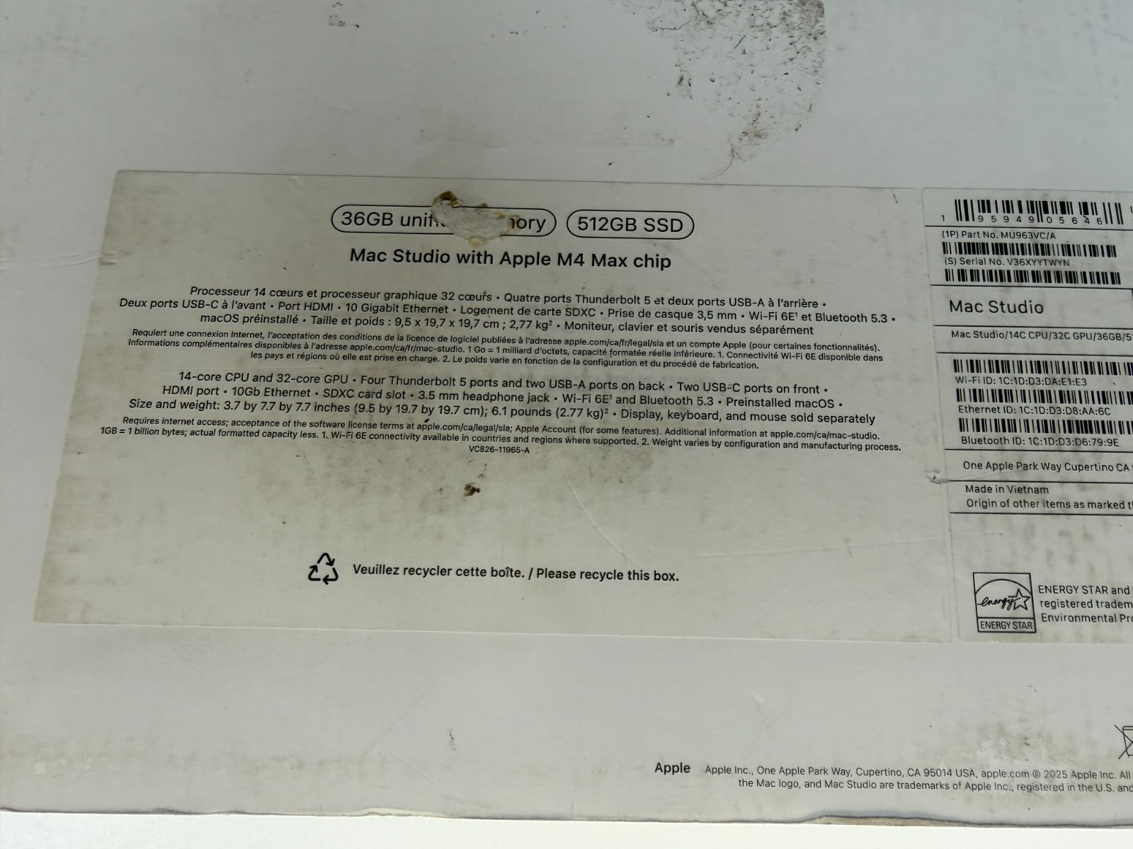 Mac Studio M4 Max 14C/32C 36GB / 512GB SSD - Image 4
