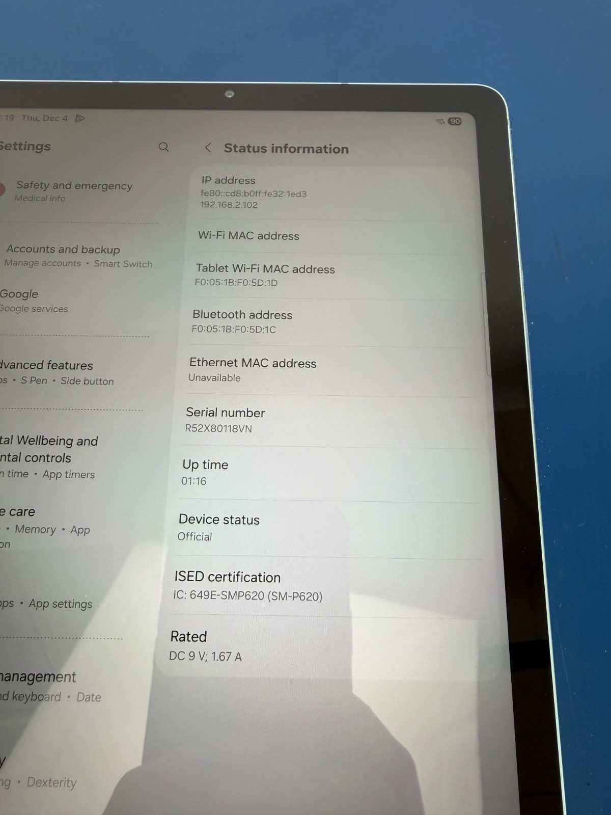 *READ* Samsung Galaxy Tab S6 Lite 2024 10.4'' 4GB RAM 64GB Mint color NO PEN - Image 11