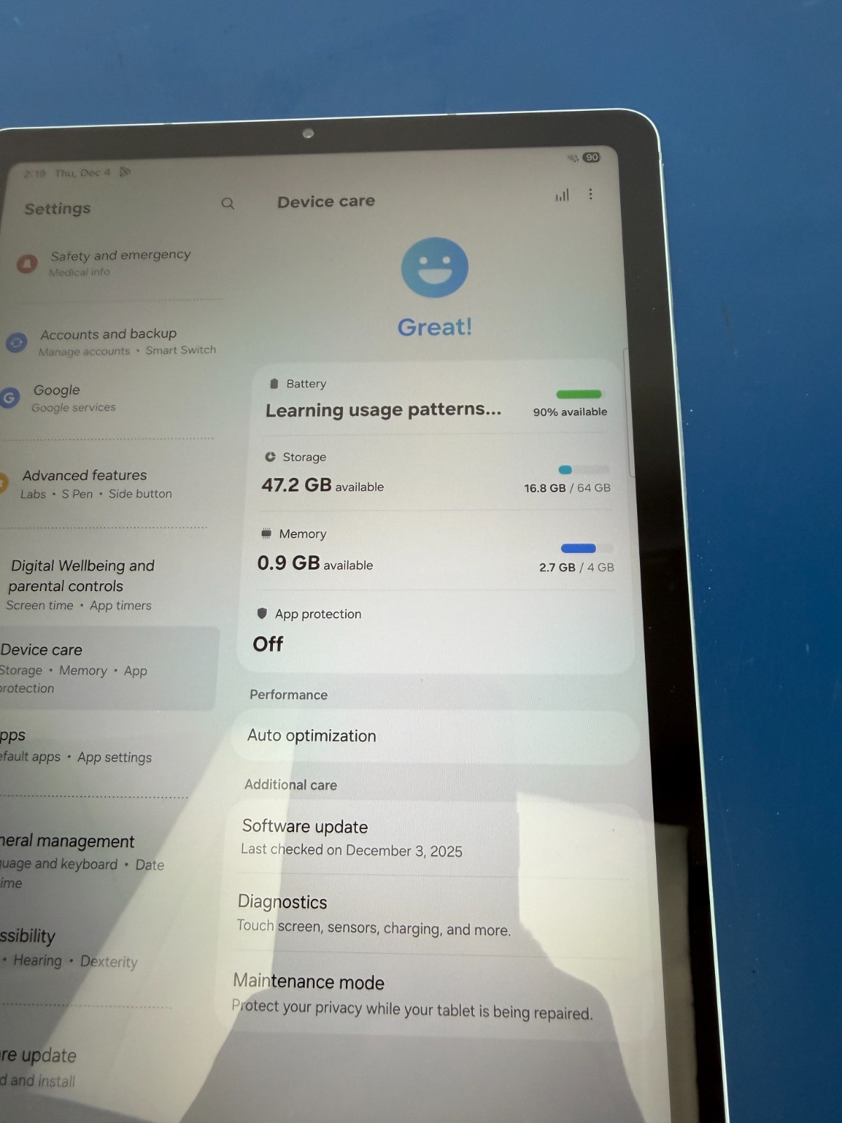 *READ* Samsung Galaxy Tab S6 Lite 2024 10.4'' 4GB RAM 64GB Mint color NO PEN - Image 12