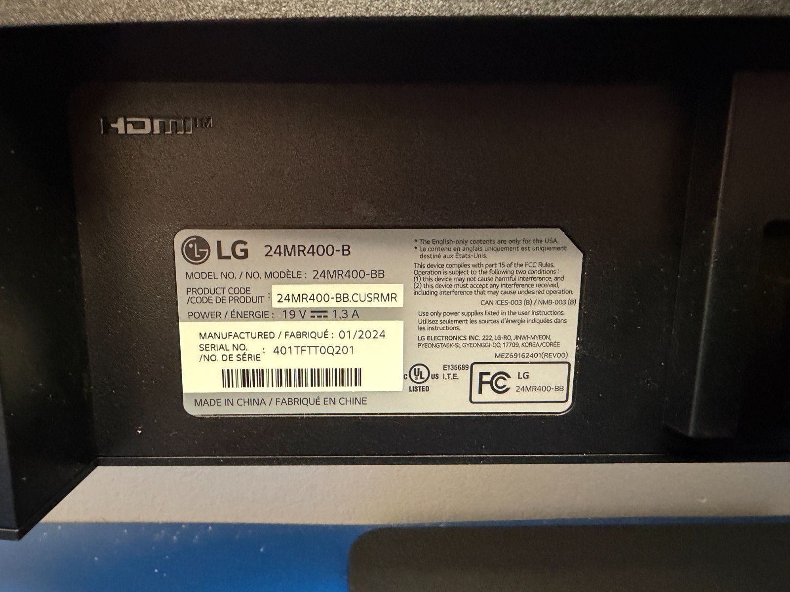 LG 24MR400-B 24" IPS LED Monitor - Image 8
