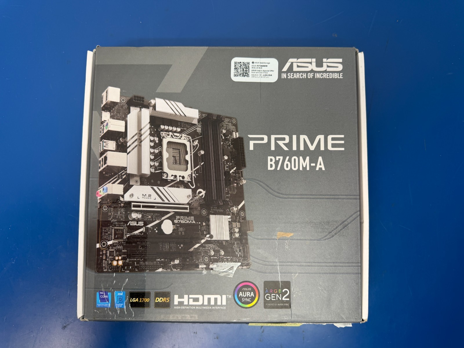 ASUS PRIME B760M-A Intel B760 LGA1700 14th 13th 12th Gen mATX motherboard PCIe 4