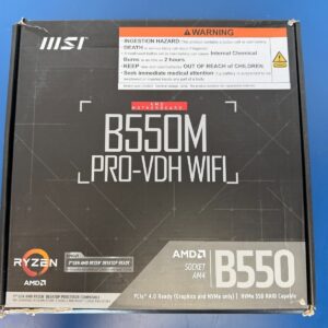 MSI B550M PRO-VDH WIFI AMD Socket B550 AM4 MicroATX M.2 Desktop Motherboard