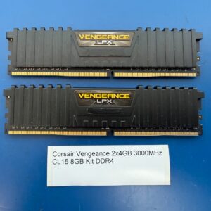 Corsair VENGEANCE® LPX 8GB (2 x 4GB) DDR4 DRAM 3000MHz C16 Memory Kit - Black