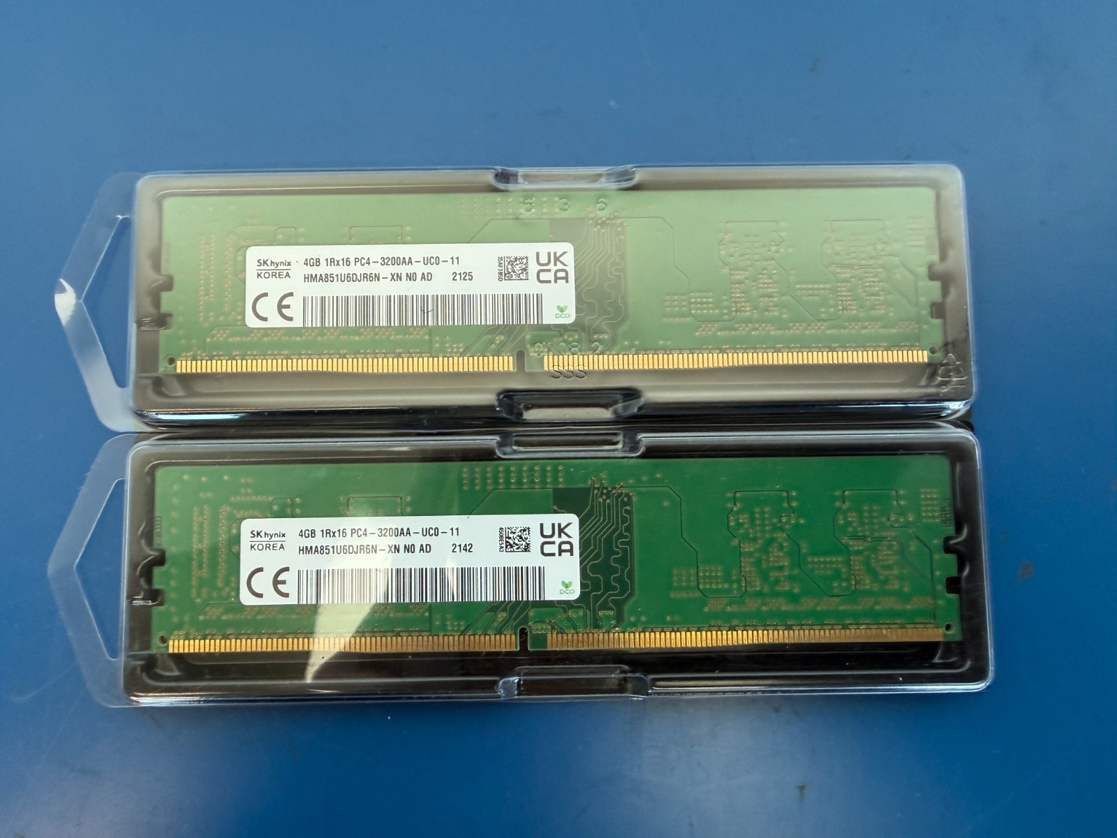 8GB (2x4gb) DDR4-3200 DIMM Hynix HMA851U6DJR6N-XN Desktop Memory RAM