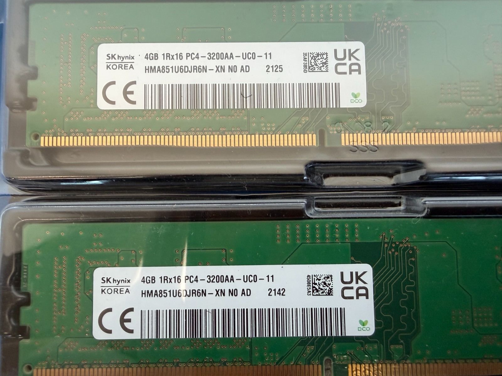 8GB (2x4gb) DDR4-3200 DIMM Hynix HMA851U6DJR6N-XN Desktop Memory RAM - Image 2