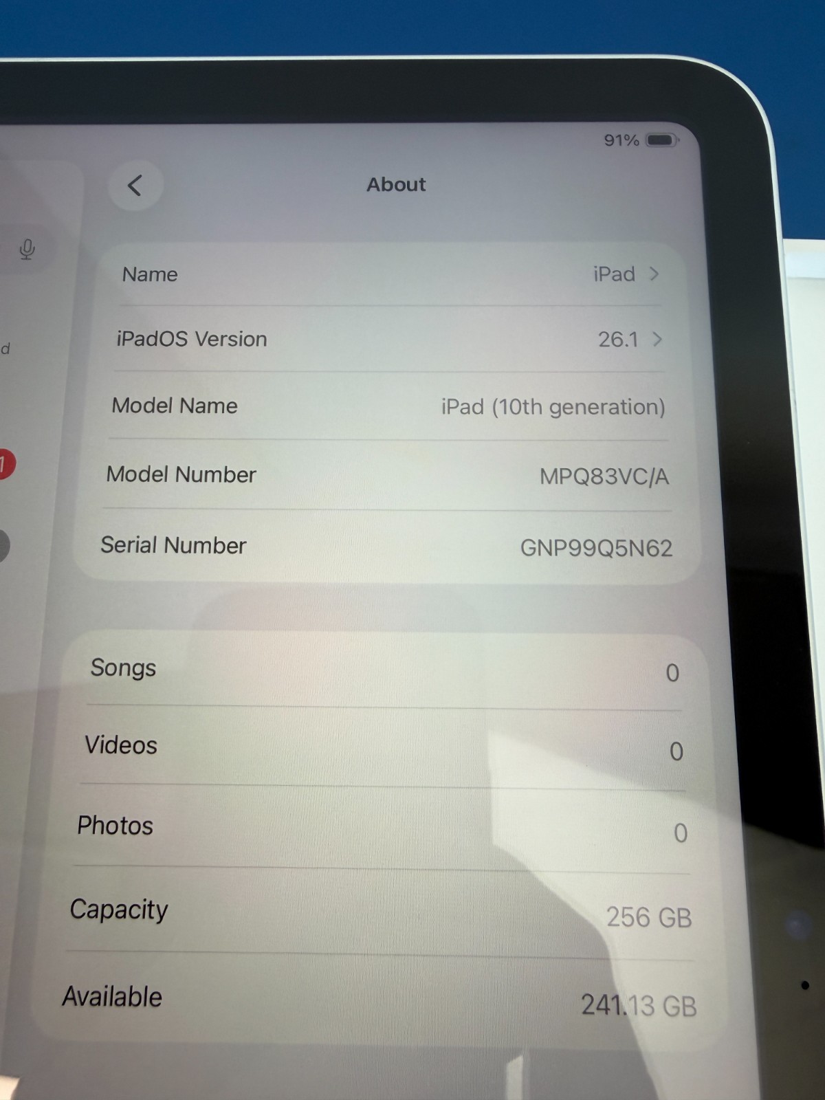 Apple iPad 10.9" (10th Gen) 256GB WiFi Silver MPQ83VC/A - Image 11