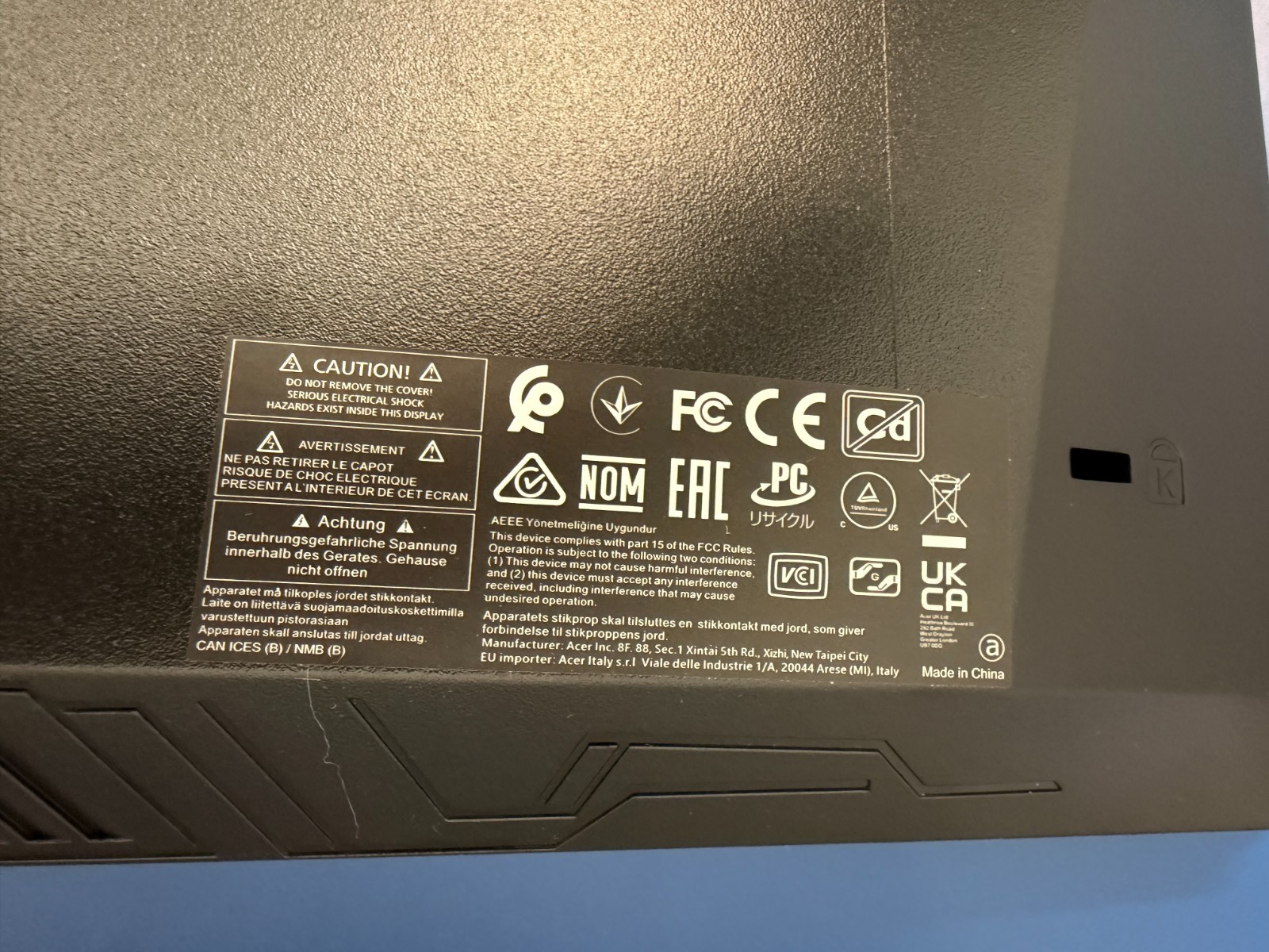 Acer Nitro 31.5 ED320QR 165Hz Full HD LCD Gaming Monitor FHD 1920x1080 mint - Image 11