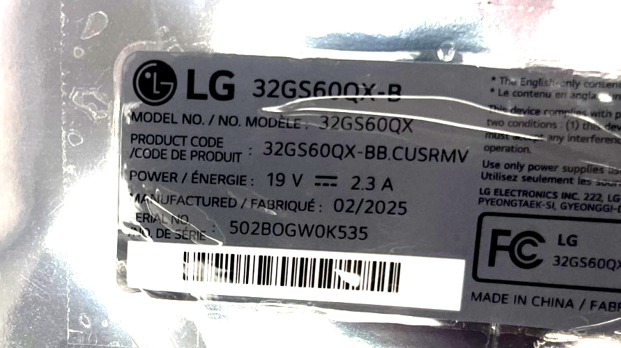 LG 32GS60QX-B REPLACEMENT MONITOR MAIN BOARD REPAIR - Image 2
