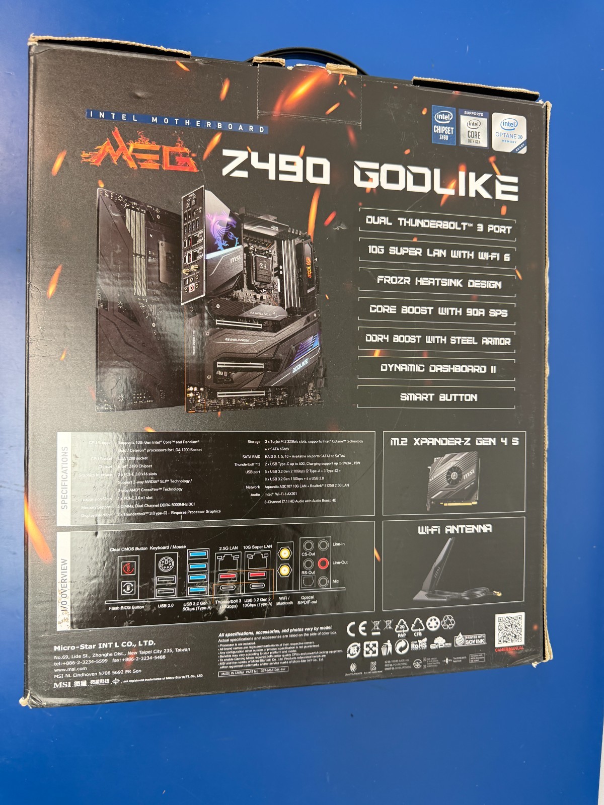 MSI MEG Z490 GODLIKE Motherboard Intel Z490 LGA 1200 DDR4 E-ATX M.2 Core USB 3.2 - Image 4