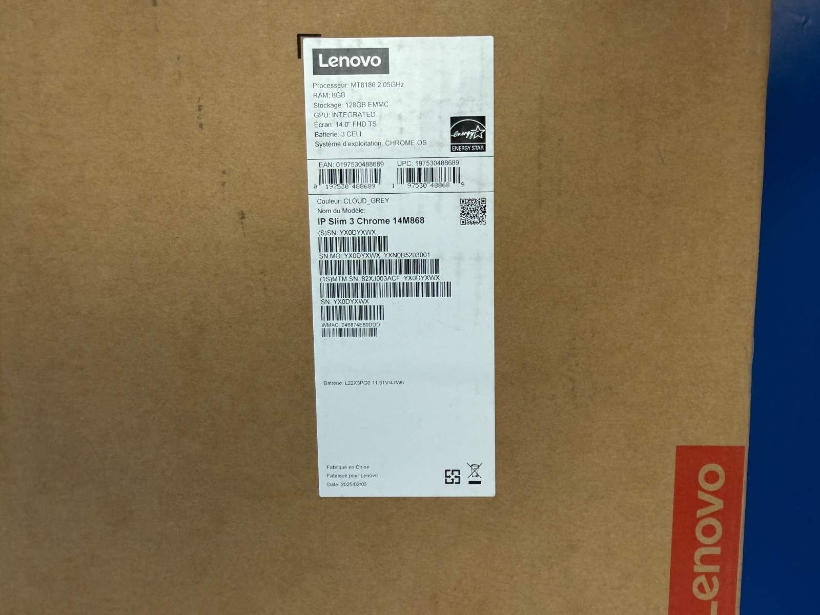 Lenovo IdeaPad Slim 3 Chromebook 14M868 128gb flash 8GB LPDDR4x - Image 5