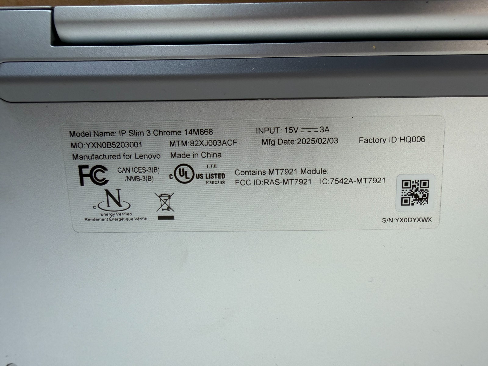 Lenovo IdeaPad Slim 3 Chromebook 14M868 128gb flash 8GB LPDDR4x - Image 9