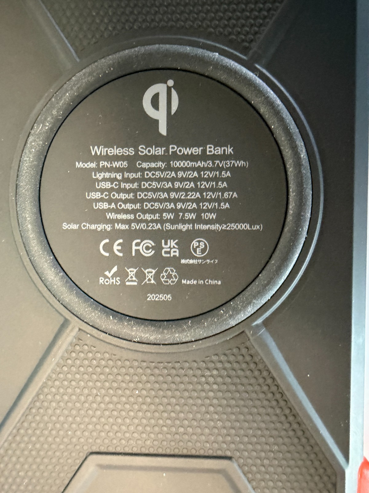 Power Bank Solar 10000mAh Charger Portable 20W USBC light Blavor - Image 7