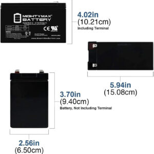 12V 9AH Mighty Max Rechargeable Battery - Indoor/Outdoor High Discharge Rate