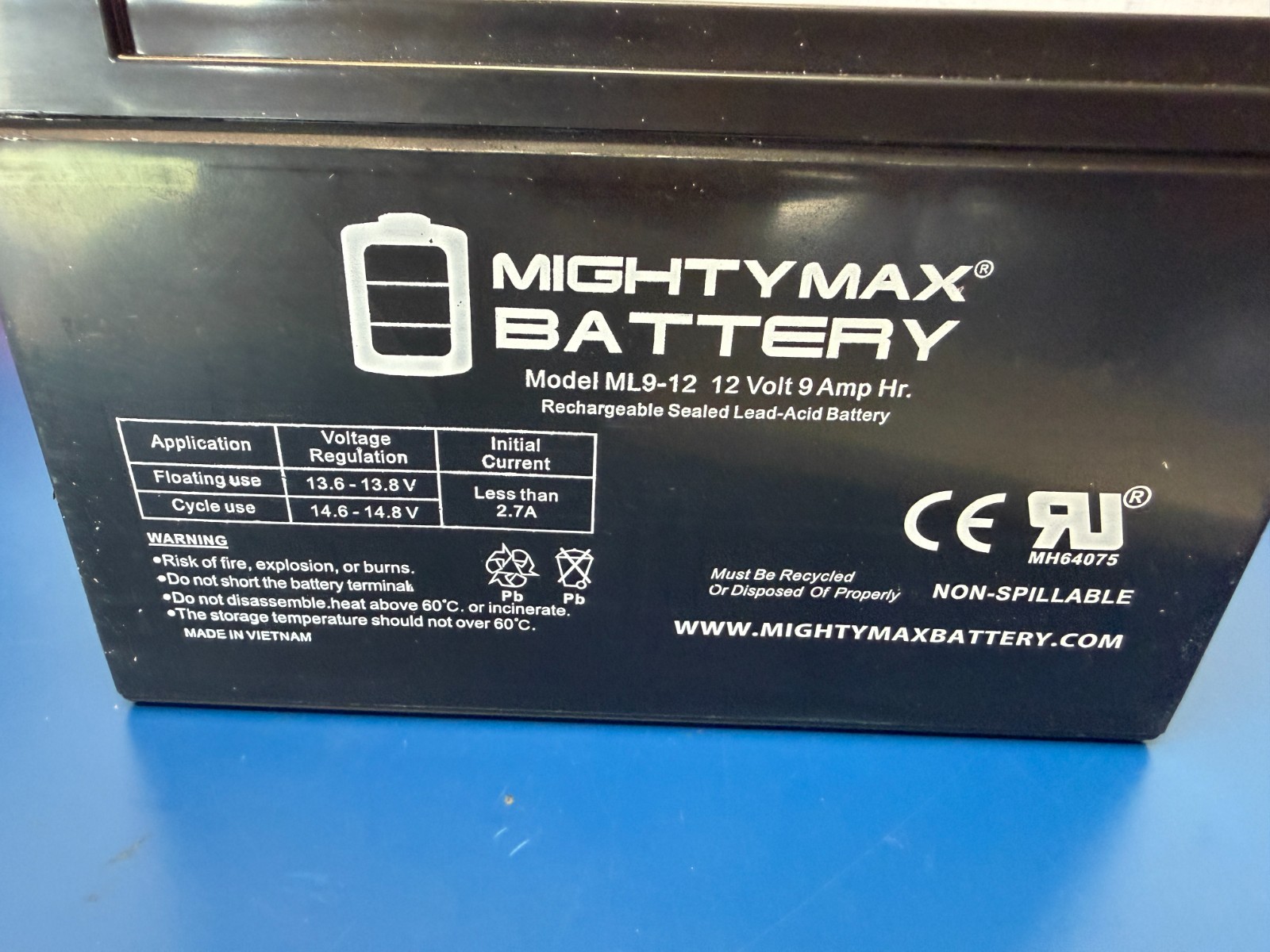 12V 9AH Mighty Max Rechargeable Battery - Indoor/Outdoor High Discharge Rate - Image 5