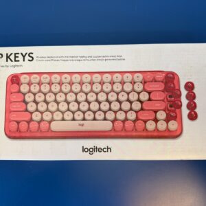 Logitech POP Keys Wireless Mechanical Keyboard With Emojis - Heartbreaker Rose