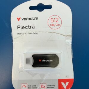 Verbatim Plectra USB-C Flash Drive, Black (512 GB)