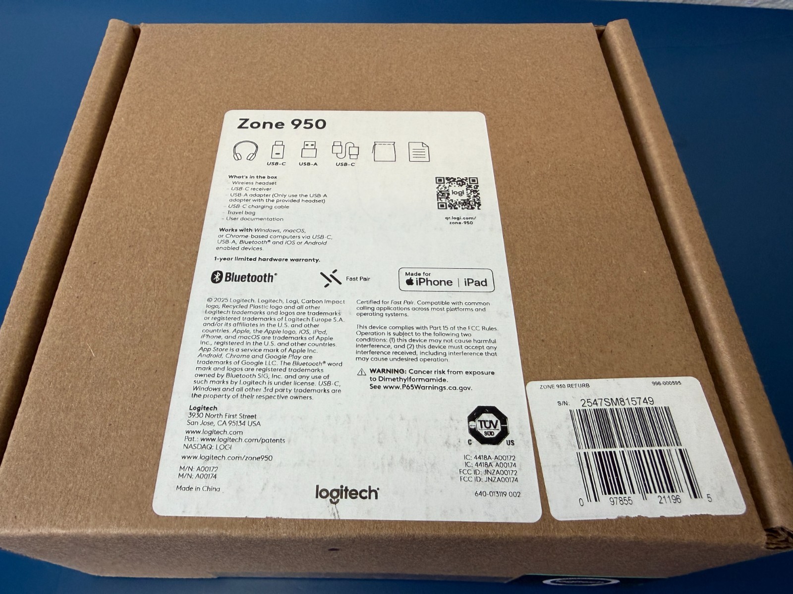 Logitech Zone 950 Premium Noise Canceling Headset with Hybrid ANC - Image 3