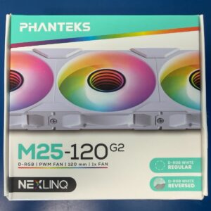 Phanteks PHF120M25R M25 Gen2 120mm Reversed Blade ARGB Fan White