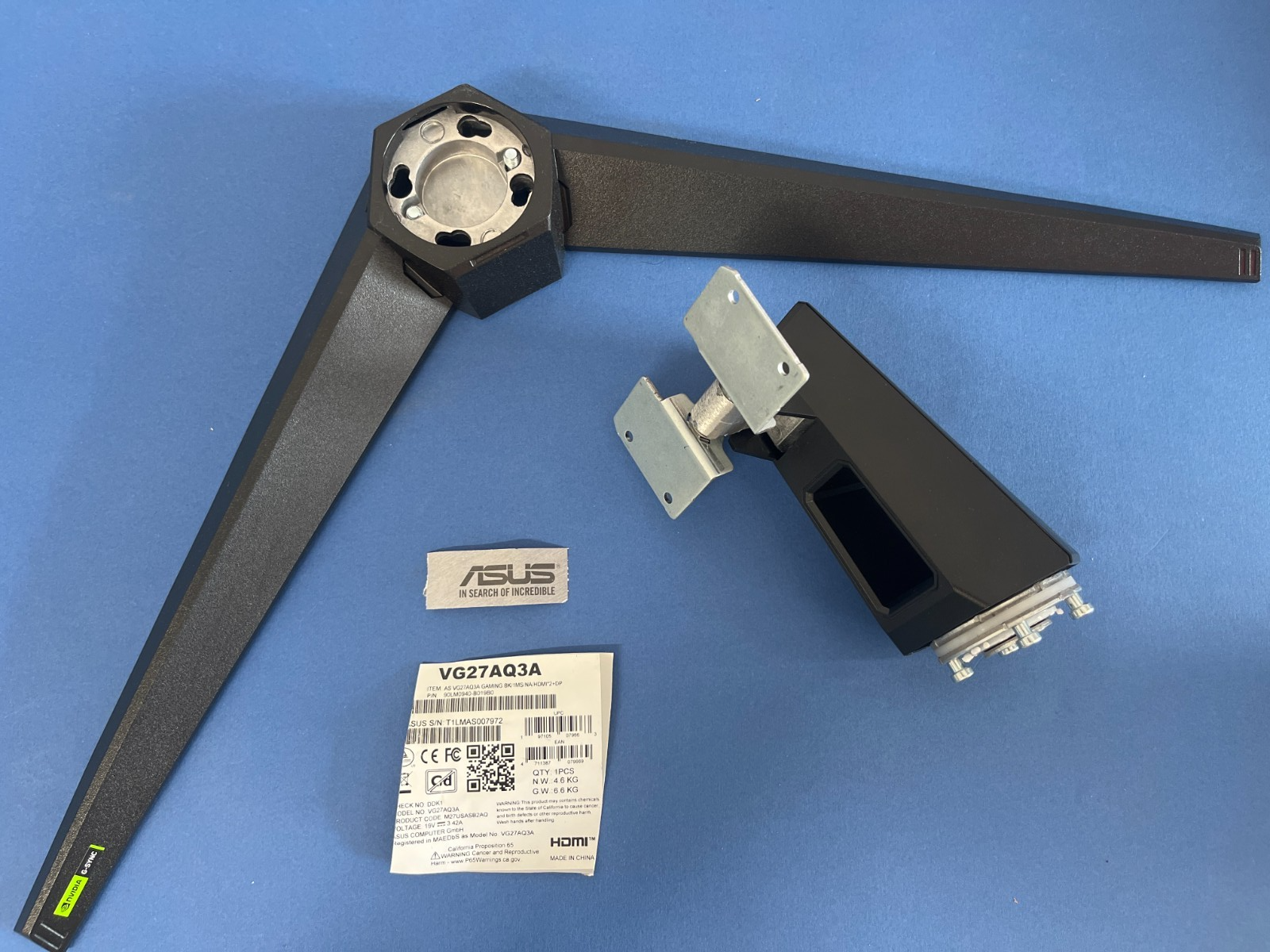 ASUS TUF GAMING VG27AQ3A M27USASB2AQ MONITOR STAND BASE NECK