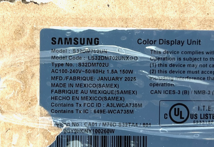 SAMSUNG S32DM702UN REPLACEMENT MONITOR MAIN BOARD PSU POWER SUPPLY - Image 2