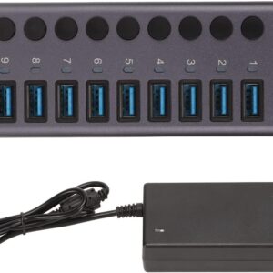 WLX-985A USB3.0 Hub 10 Port Splitter 5Gbps Data Transfer USB Hub Powered