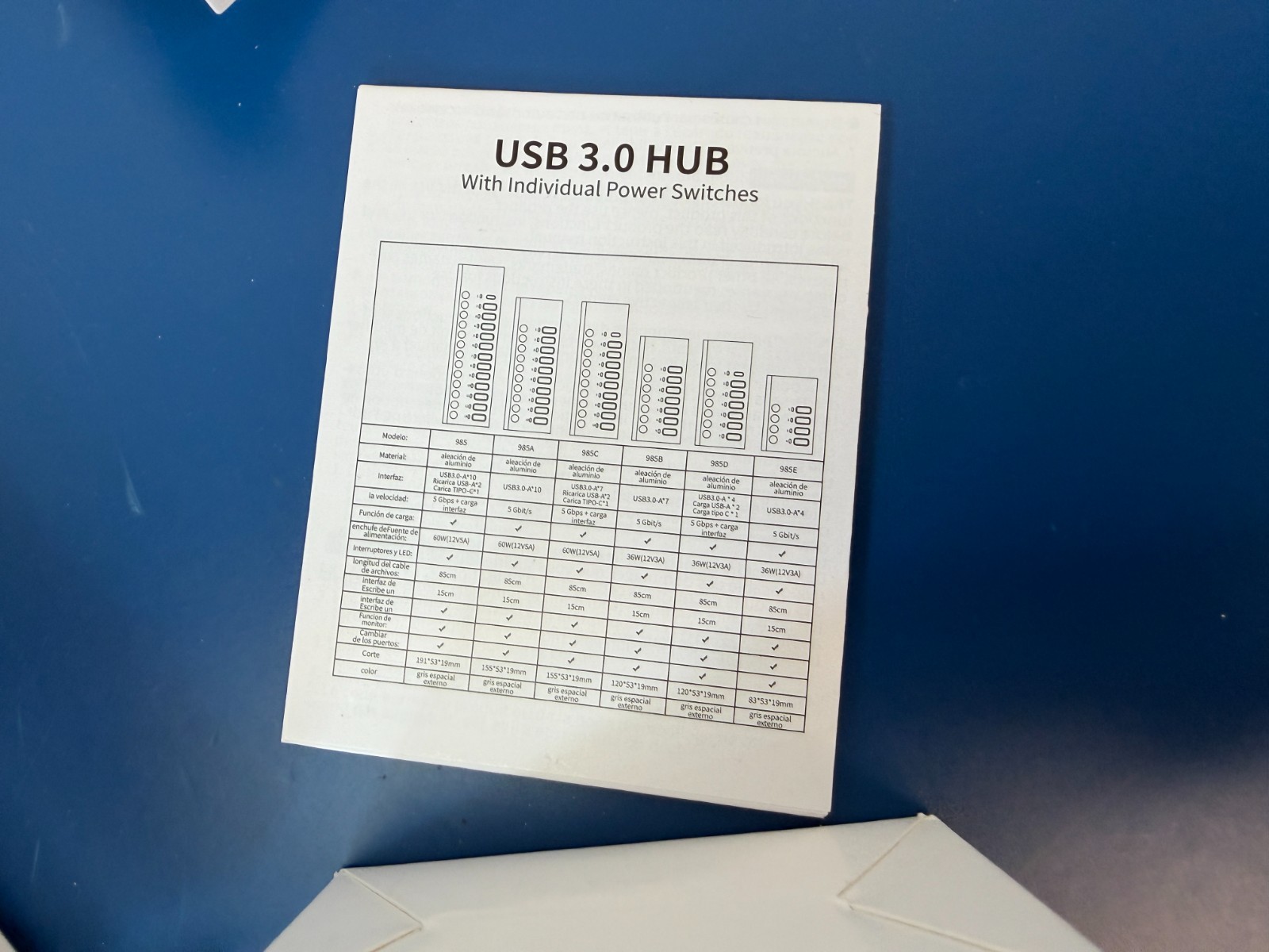 WLX-985A USB3.0 Hub 10 Port Splitter 5Gbps Data Transfer USB Hub Powered - Image 6