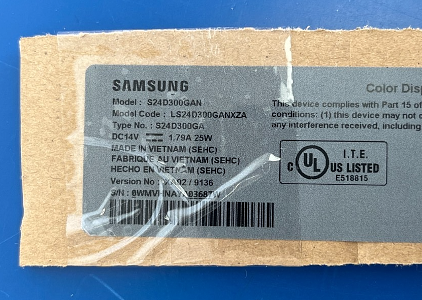 SAMSUNG S24D300GAN Essential Monitor S3 S30GD LS24D300GANXZA MAIN BOARD - Image 2