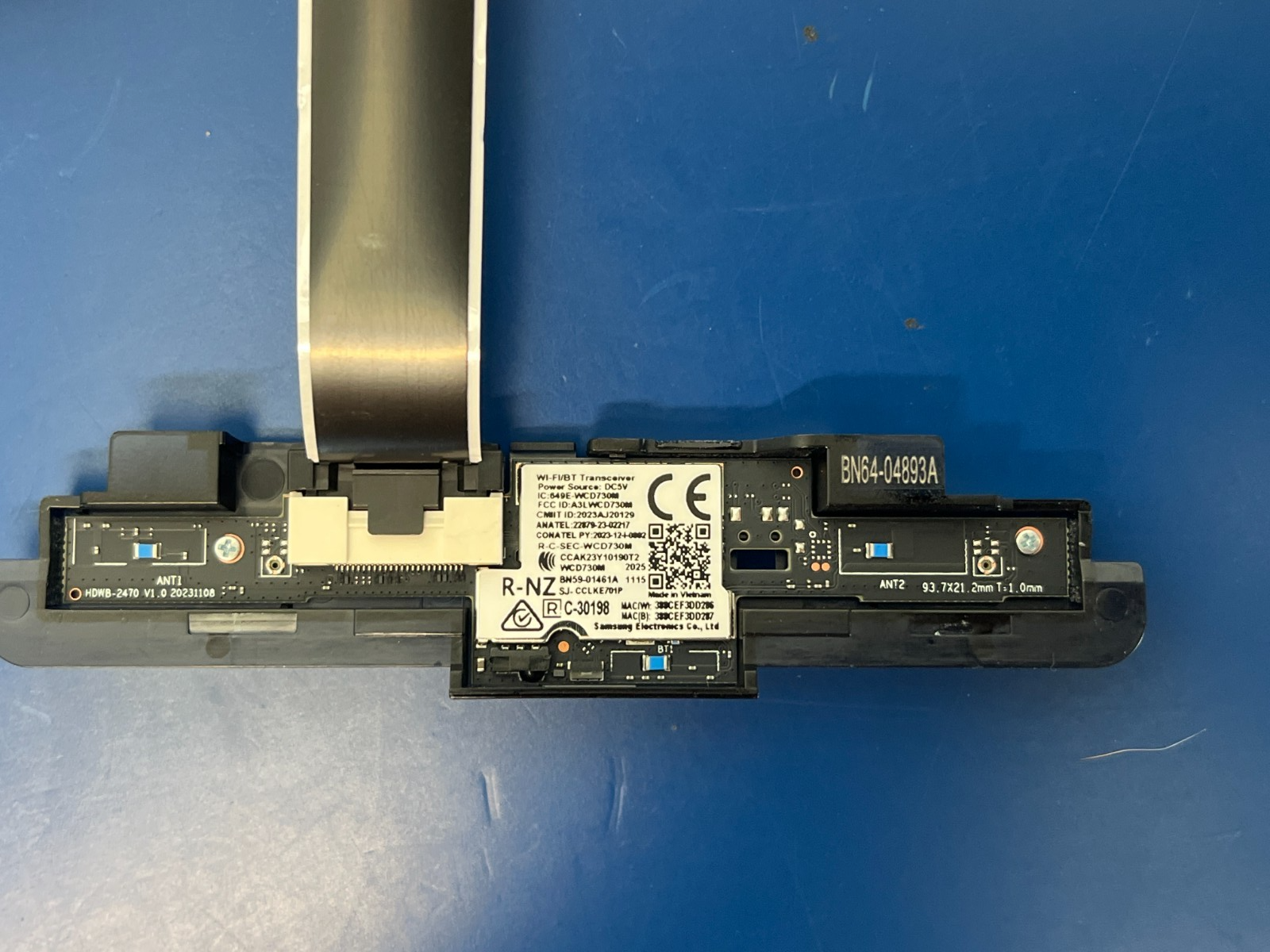SAMSUNG UN65U7900FF UN65U7900FFXZC MAIN BOARD PSU POWER SUPPLY BUTTON FLEX CABLE - Image 5