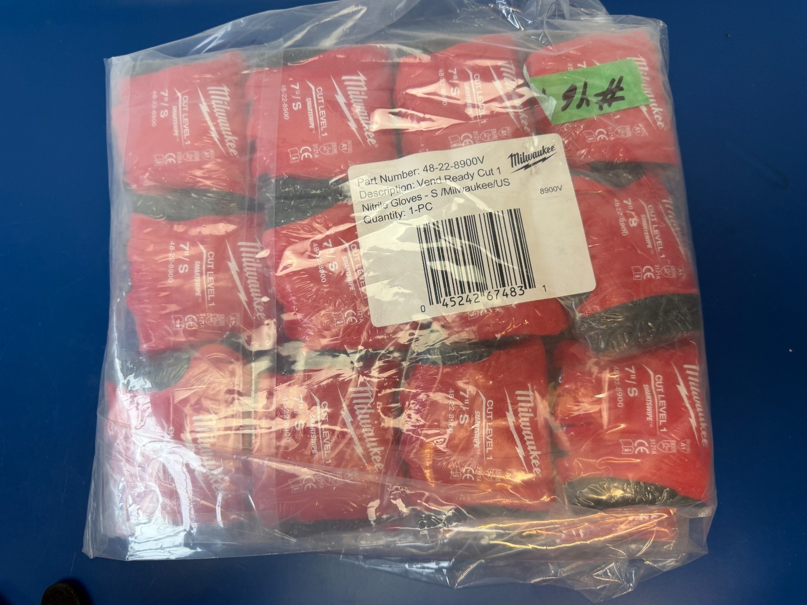 24 pair Milwaukee 48228900 Cut Level 1 Nitrile Dipped Gloves Small 48-22-8900V - Image 2