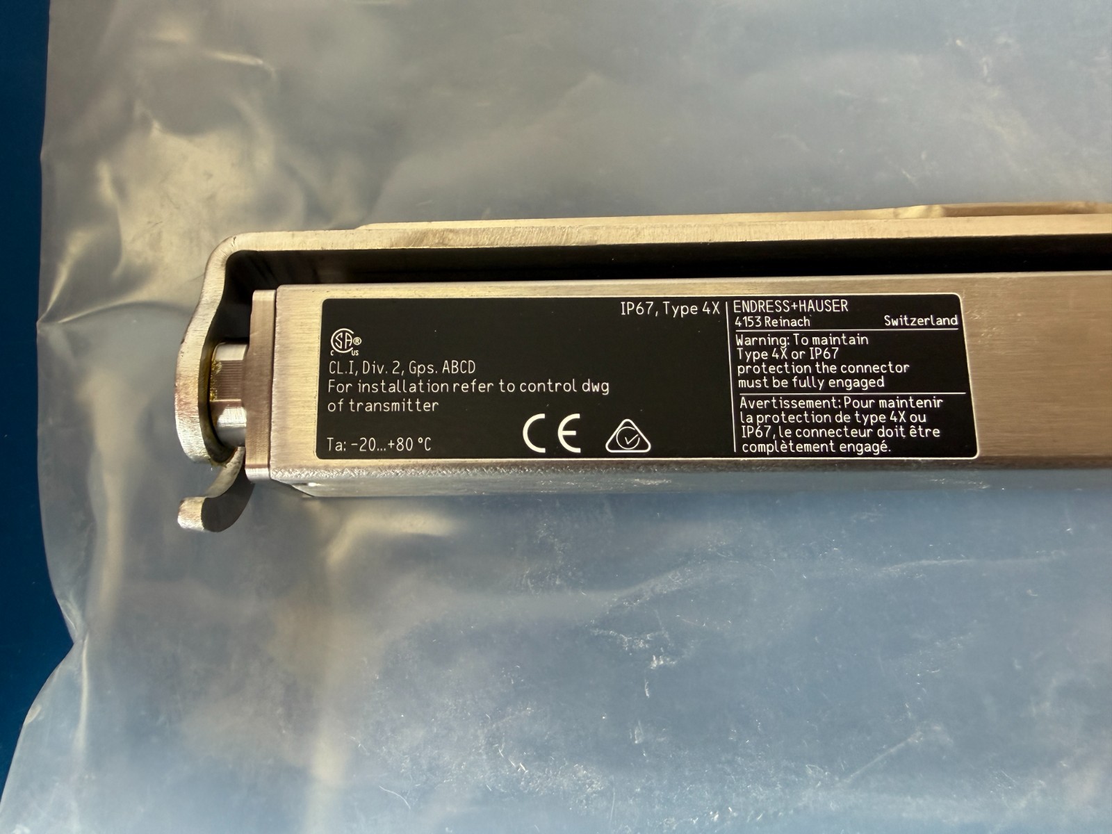 Endress+Hauser Prosonic Flow W DK9018-10K6/0 Sensor C-500-A - Image 2