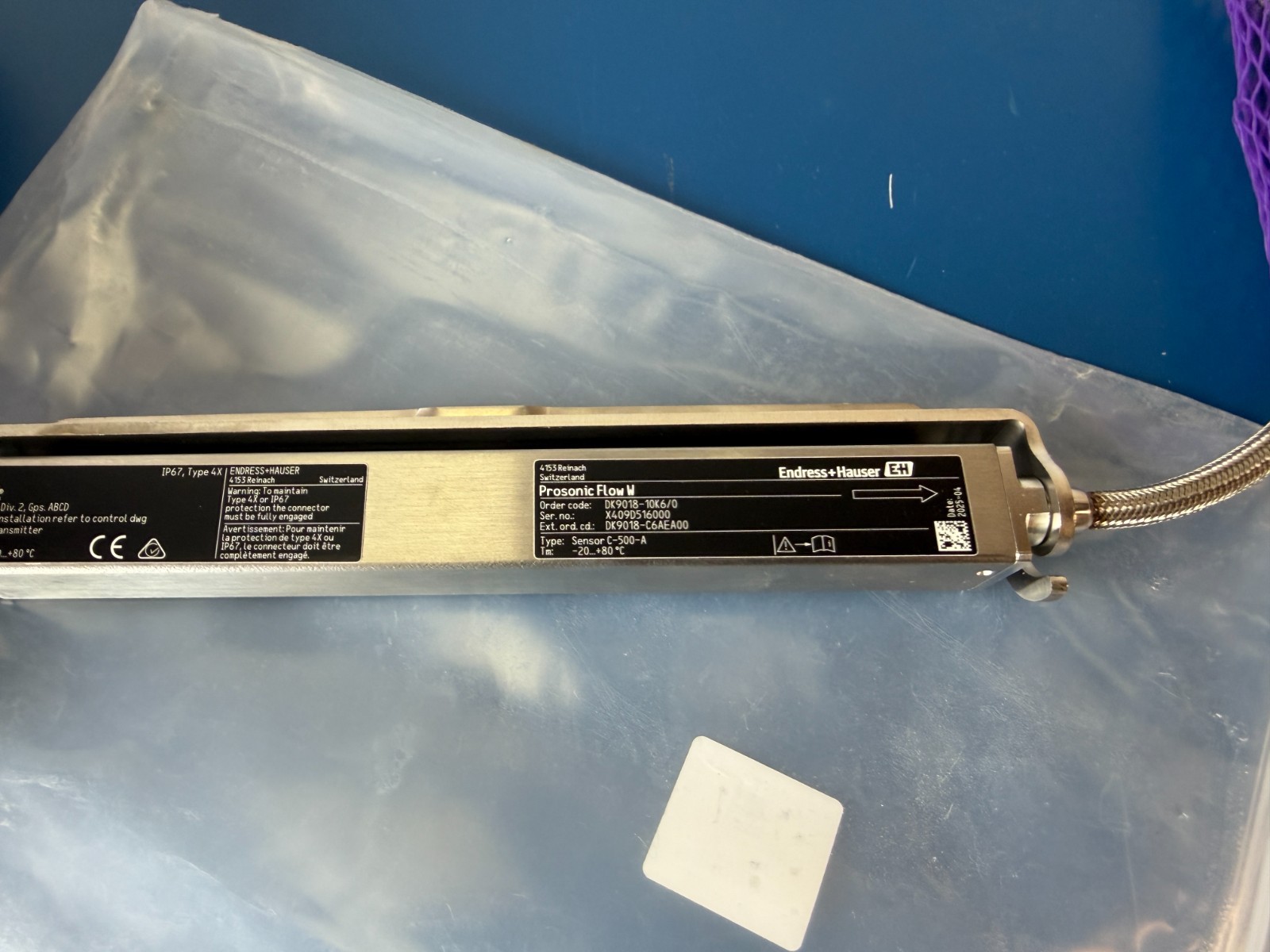 Endress+Hauser Prosonic Flow W DK9018-10K6/0 Sensor C-500-A - Image 4