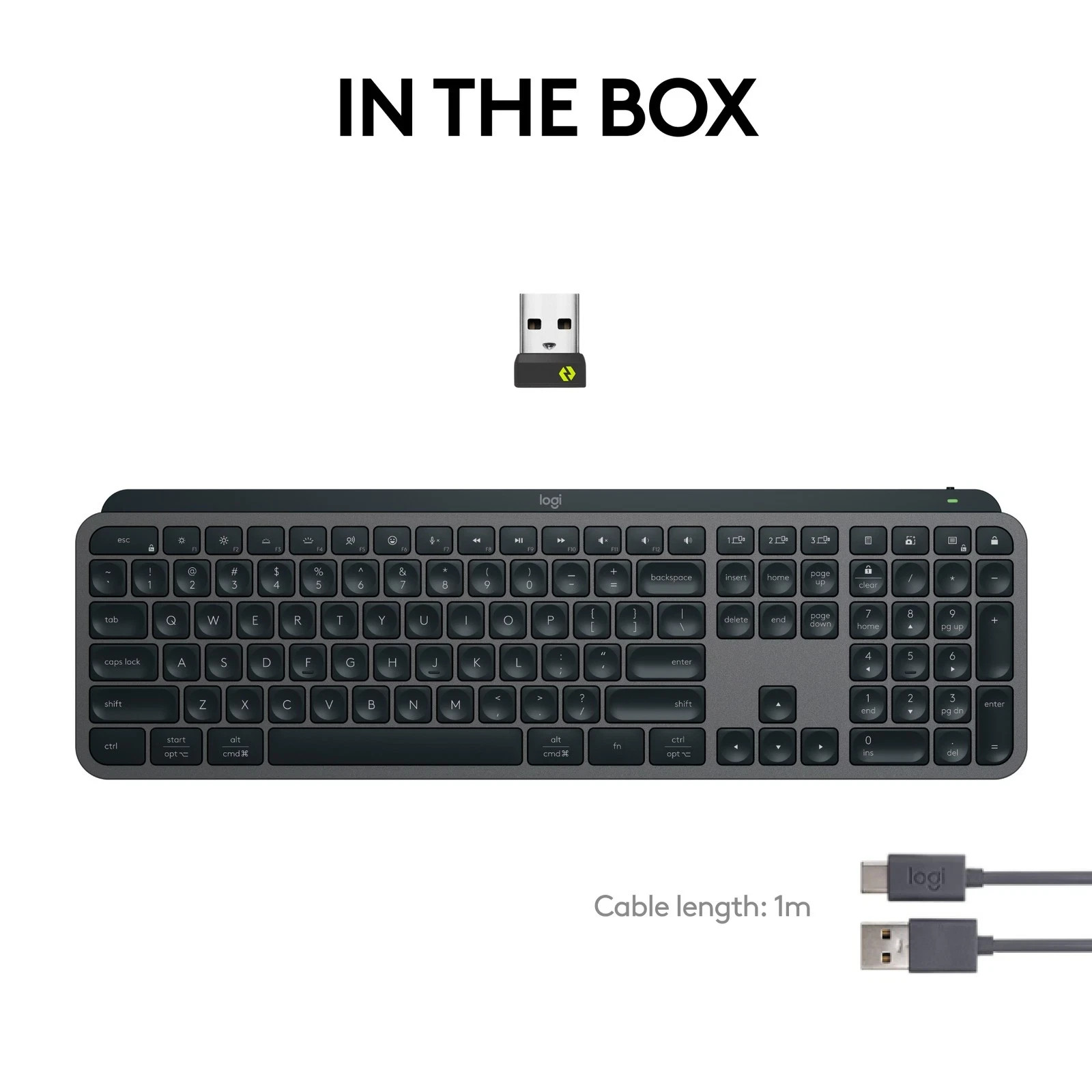 Logitech MX Keys S Wireless Illuminated Keyboard - Graphite - Image 2