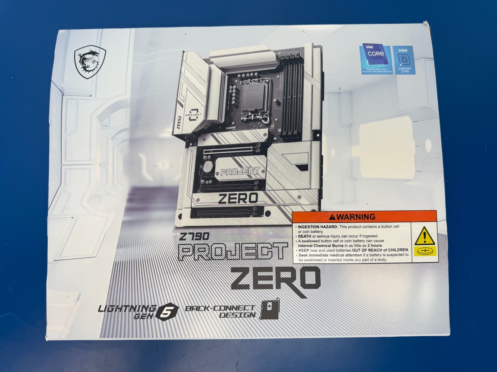 MSI Motherboard Project Zero Z790 LGA 1700 DDR5 M.2 Wi-Fi 7 ATX Overclock