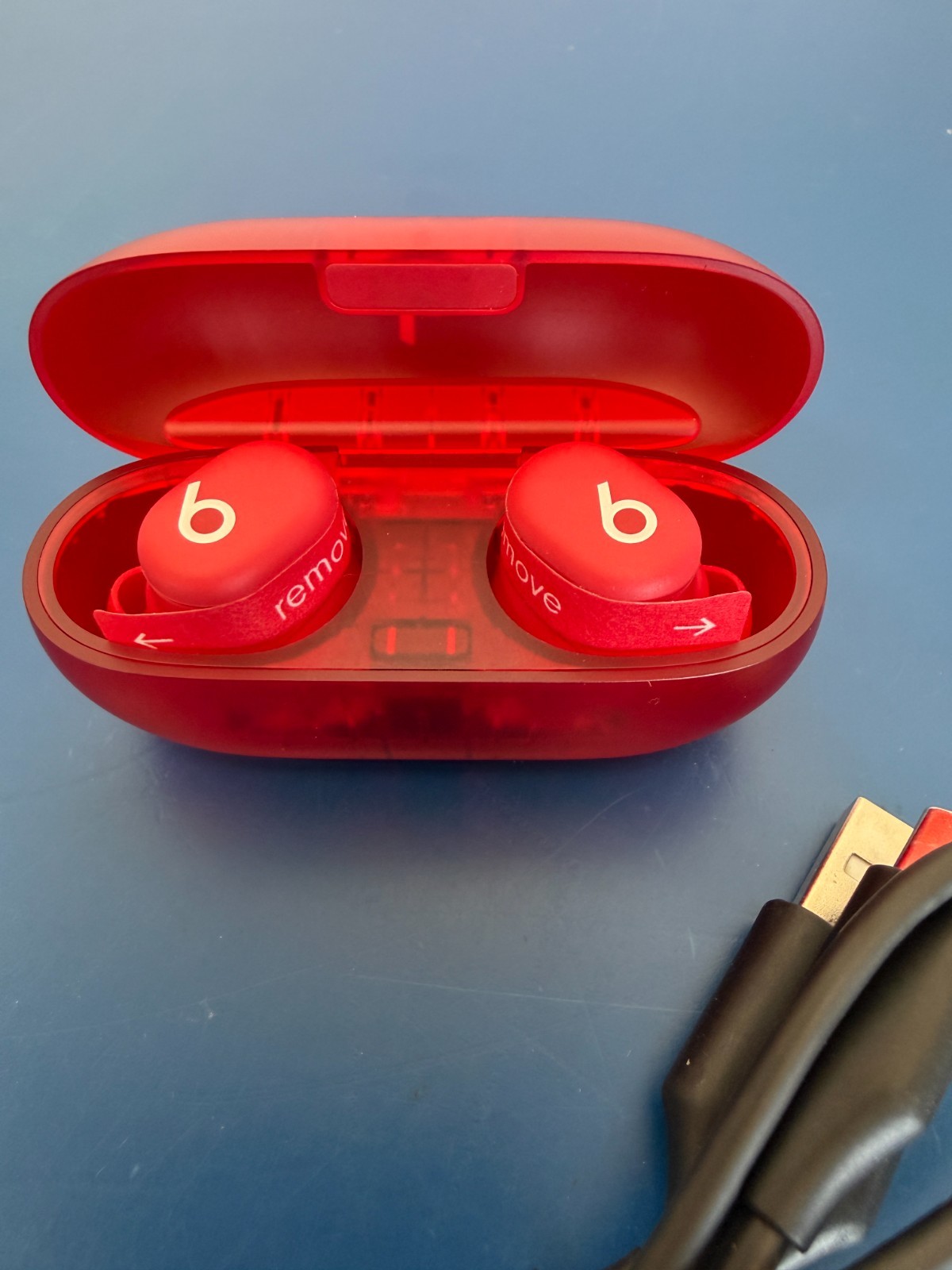 Beats by Dr. Dre Solo Buds In Ear Headphones A3152 -Transparent Red - Image 5