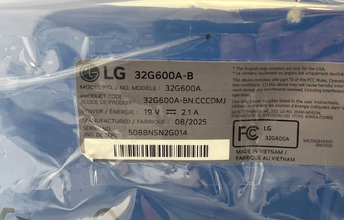 LG 32G600A-B UltraGear MONITOR REPLACEMENT MAIN BOARD REPAIR - Image 2