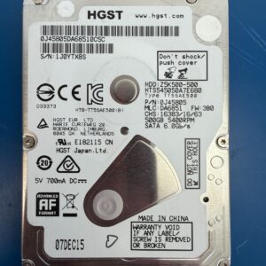 HGST 500G HTS545050A7E680 5400RPM SATA 2.5" Laptop HDD Hard Disk Drive- 7mm